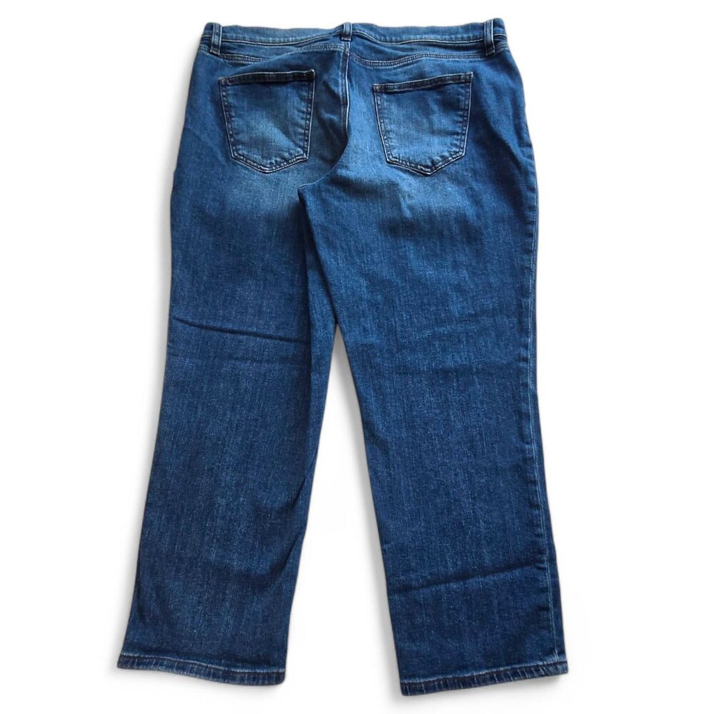 Loft Outlet Womens Button Fly Blue Denim Boyfrniend Jeans Size 14 - Picture 4 of 10